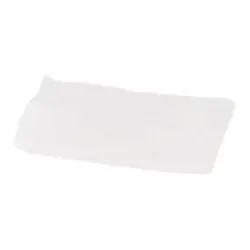A plain white rectangular cloth or wipe.