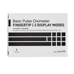 Box of a basic fingertip pulse oximeter with two display modes.